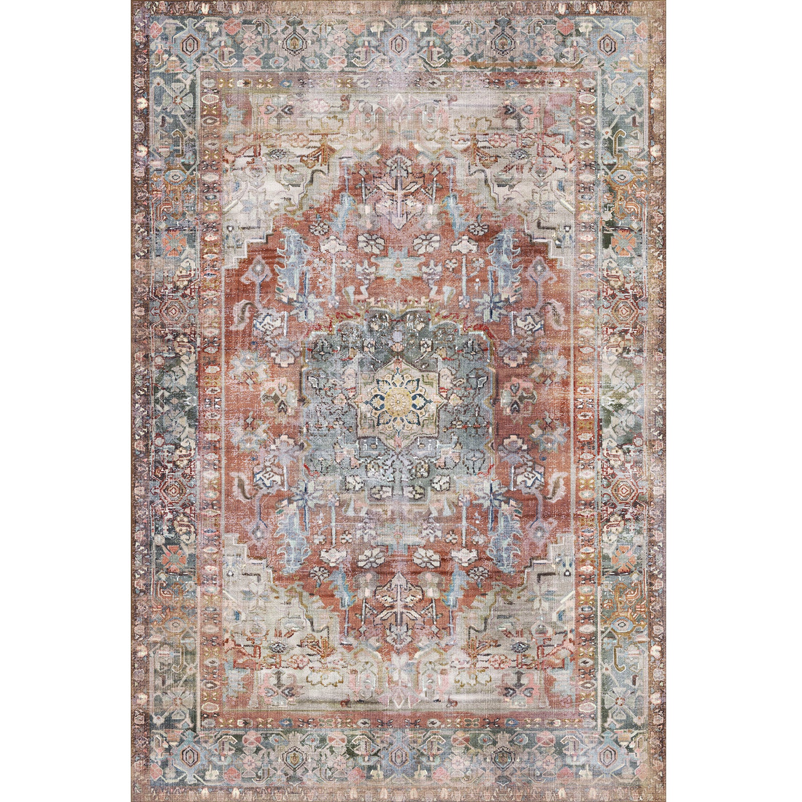 Tapis imprimé Tolas, impression chenille, fabriqué à la machine